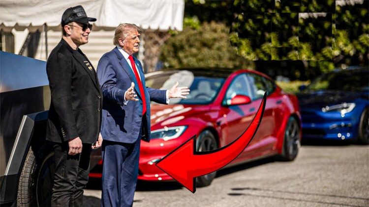 Donald Trump Praises Tesla Cars in White House