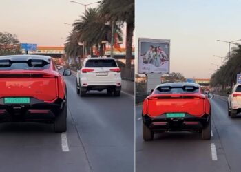 Mahindra BE 6 Seen Alongside Toyota Fortuner