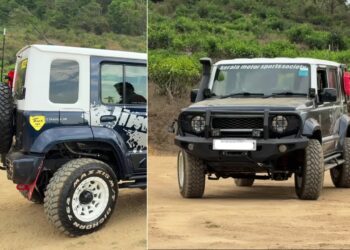 Modified Maruti Jimny with Rear Wheel Steering and Crabwalk