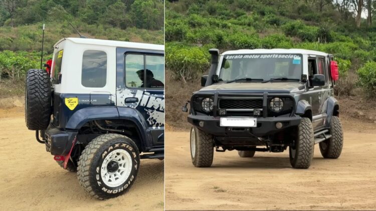 Modified Maruti Jimny with Rear Wheel Steering and Crabwalk