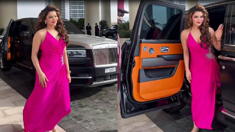 Urvashi Rautela Seen in Rolls Royce Cullinan